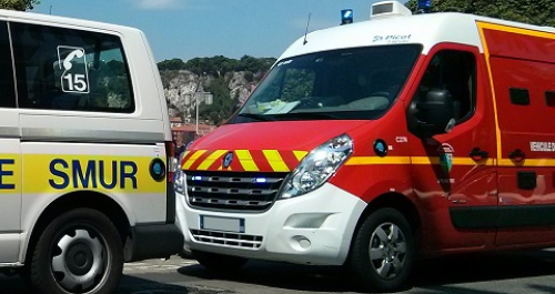 Collision between a car and an electric scooter